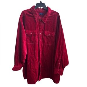 Proper Cloth Men's Red Corduroy Shirt Jacket Big & Tall size 5XL